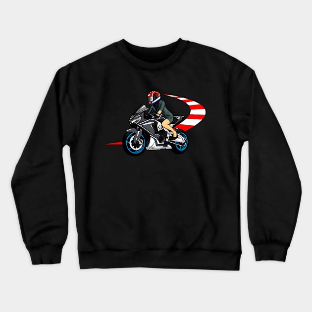 CBR 1000 rr Fireblade Motorcycle Motorbike Crewneck Sweatshirt by Automotive Apparel & Accessoires